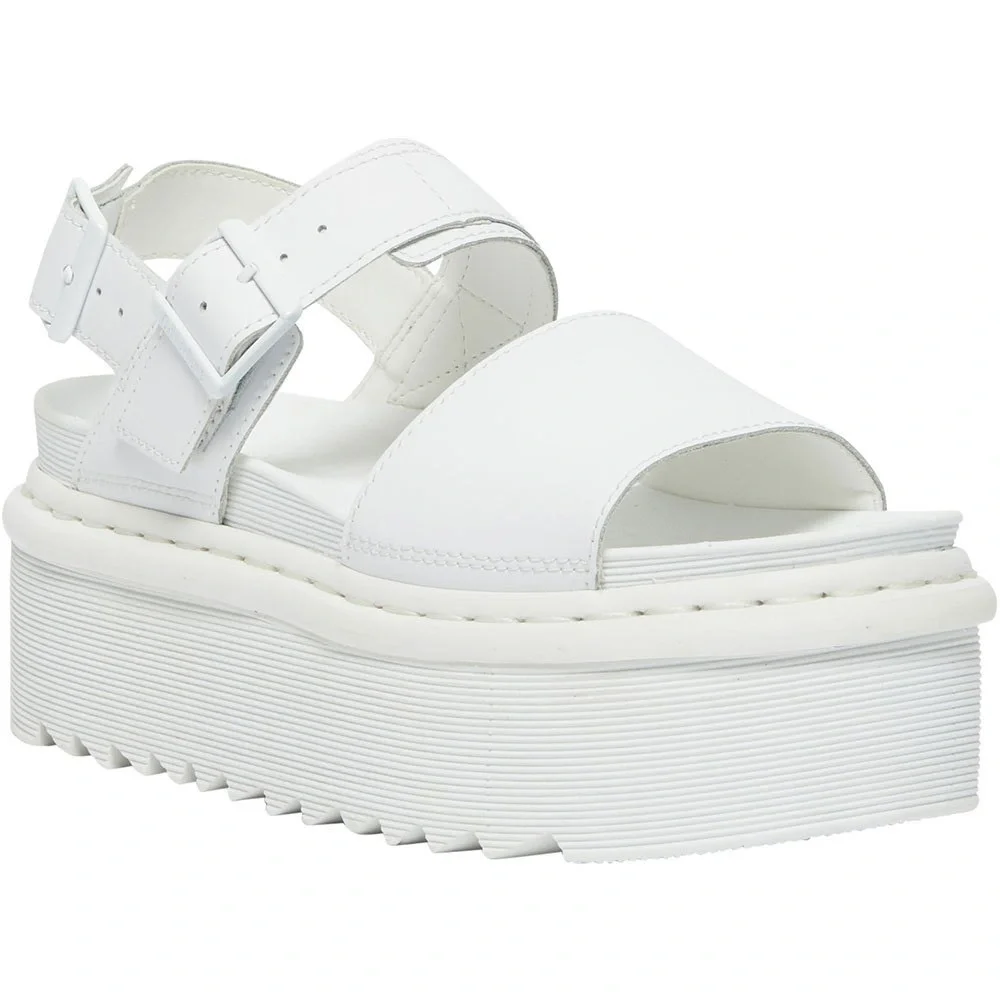 Dr. Martens White Platform Sandals